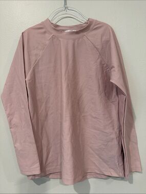 Pearl Street Swim Dusty Rose Crewneck Rashguard Long Sleeve Top 9/10